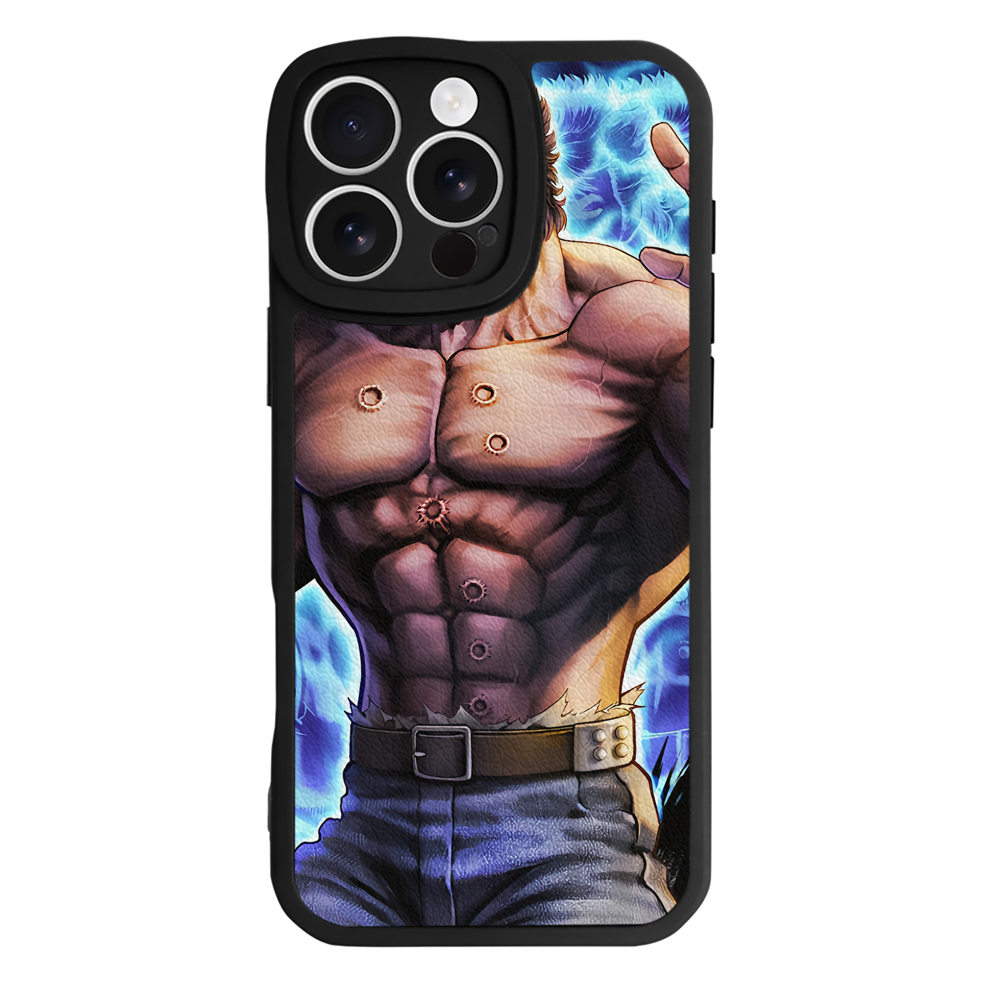 （画像用） 北斗の拳 Fist of the North Star 【iPhone 16シリーズ対応】シリコンスマホケース（レザー調） 材質：シリコン